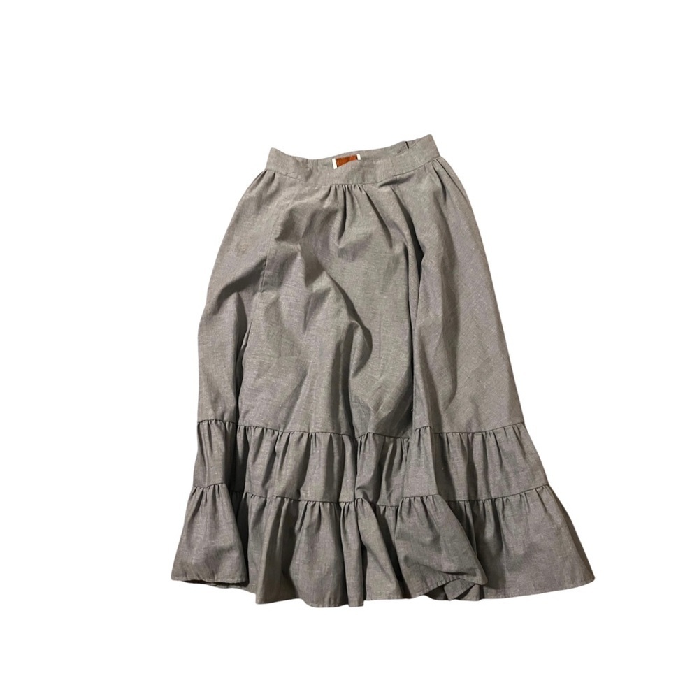 Stage west denim maxi skirt western